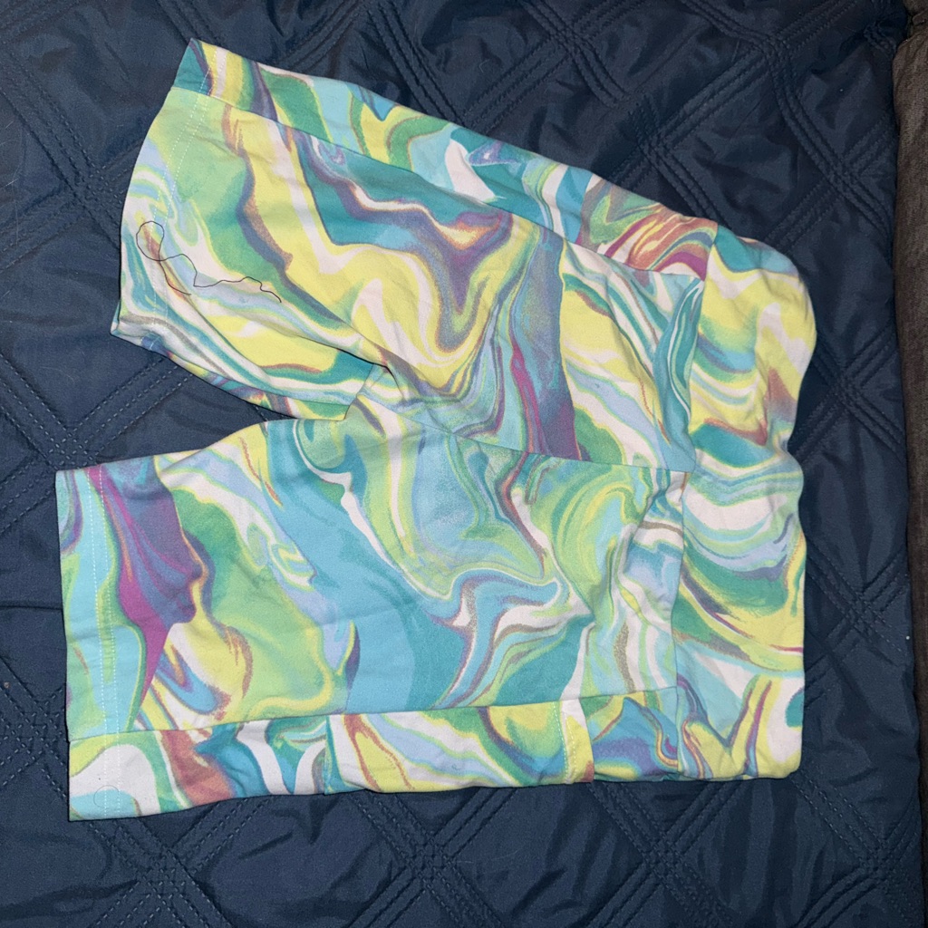 No Boundaries Multicolor Swirl Bike Shorts